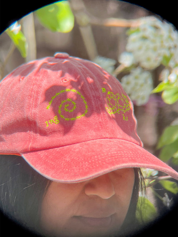 Inga Books Hat 🐜🐛 Medium Wash Orange
