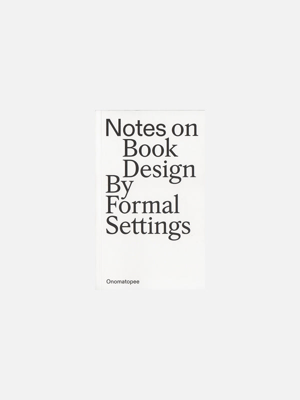 Notes on Book Design