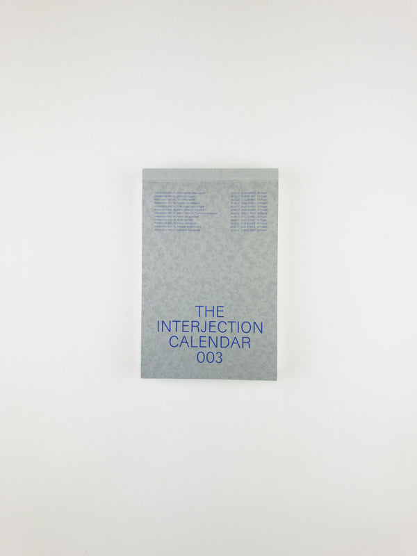 The Interjection Calendar 003
